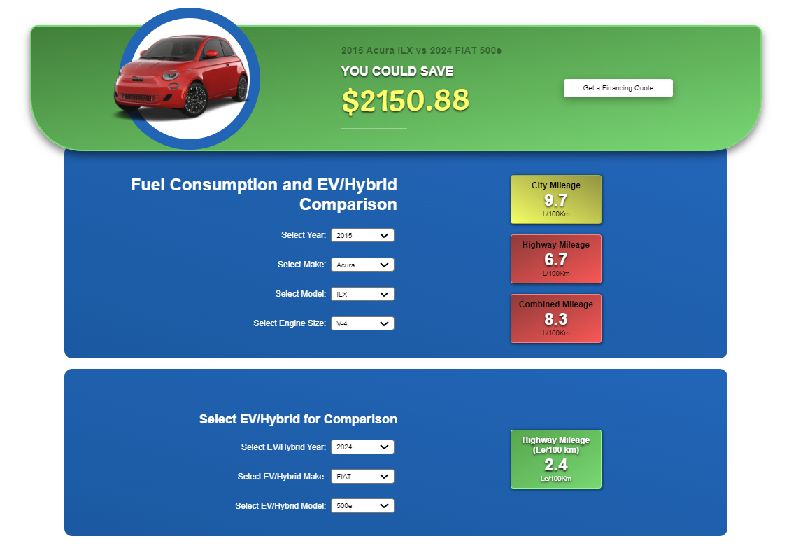 EV vs Gas Calculator